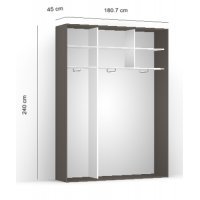DRESSING LEX 181-240-45 B GRI/BIP/O